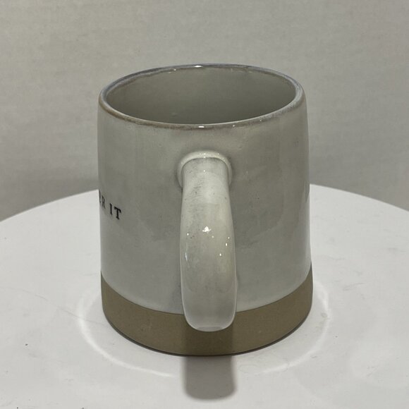 Hearth & Hand Magnolia Stoneware "Get After It" Coffee Cup Mug Bottom Raw Finish - Picture 4 of 16